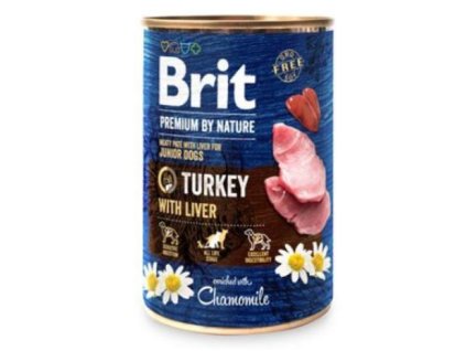 Brit Premium Dog by Nature konz Turkey&Liver 400g
