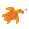 Hračka pes LEATHER TURTLE kůže,oranžová 21cm Kiwi