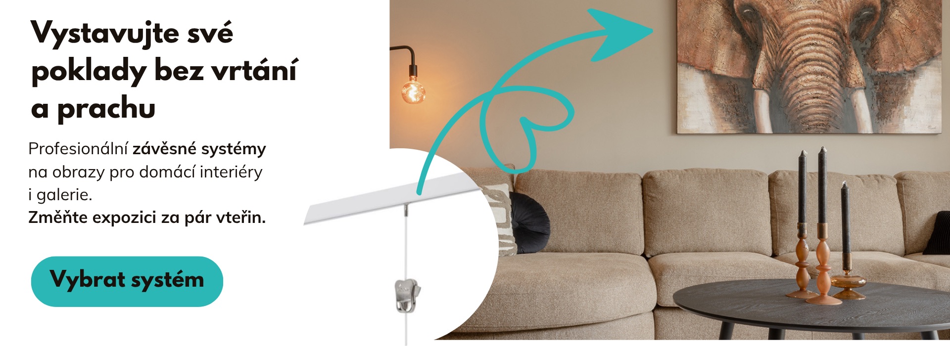 Závěsné systémy na obrazy