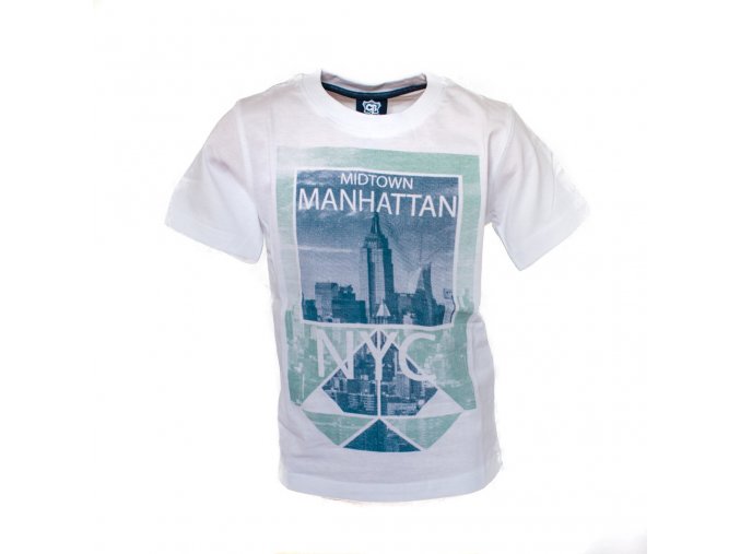 Dětské tričko chlapecké White Manhattan 2-6 let