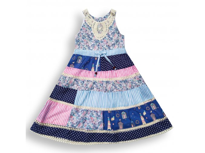 Dětské šaty dívčí patchwork