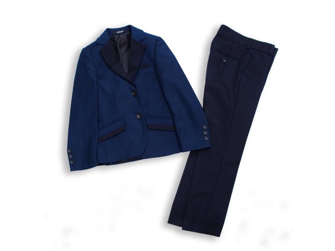Chlapecký společenský oblek tmavě modrý luxusní