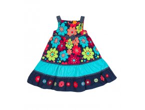 Dívčí šaty s květy 1- 4 roky