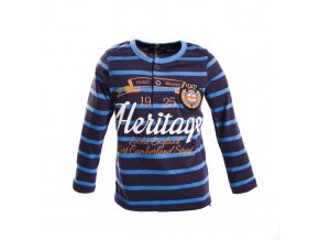 Modré chlapecké tričko Heritague, dlouhý rukáv