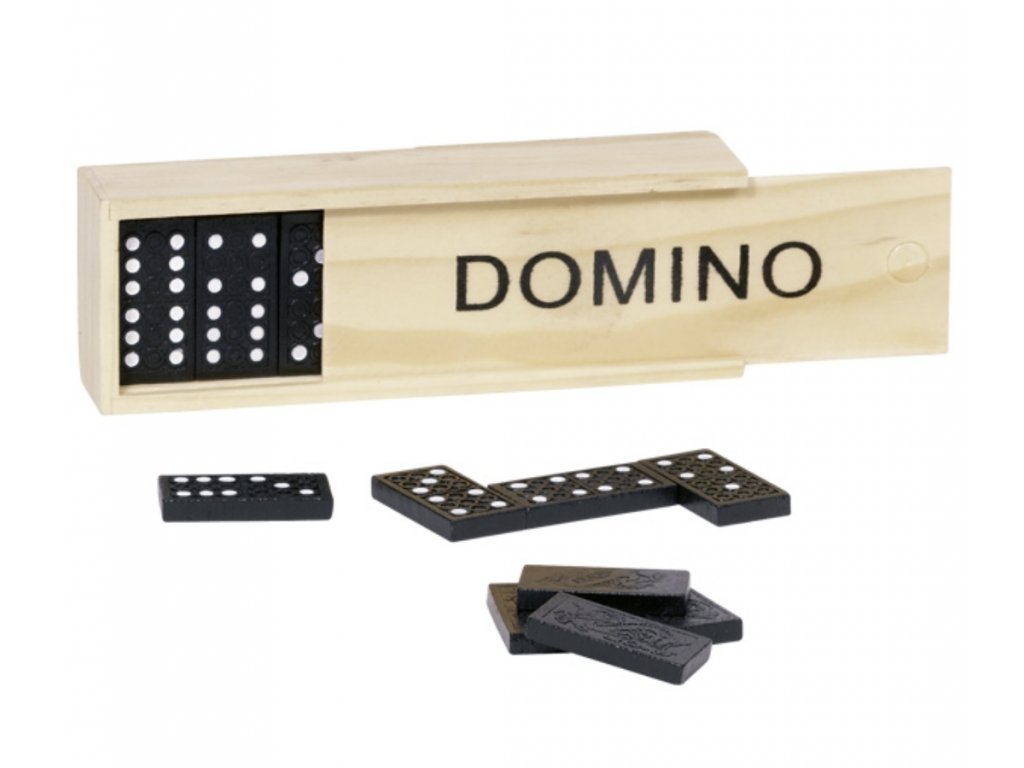 Malé domino v dřevěné krabičce, 28 dílů