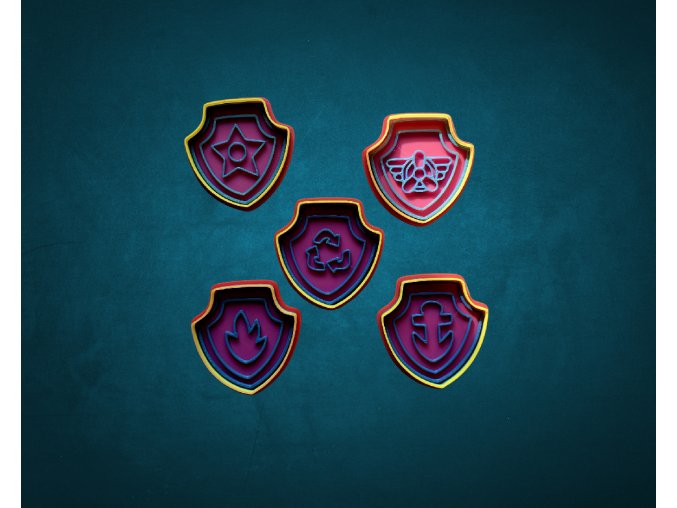 Odznaky Paw Patrol Set Vykrajovátek 5ks