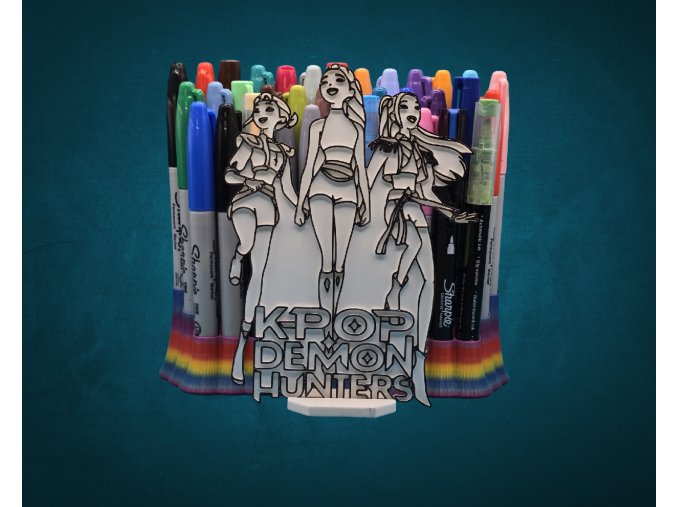 K-Pop Demon Hunter, Zoey, Rumi, Mira  3D Omalovánky