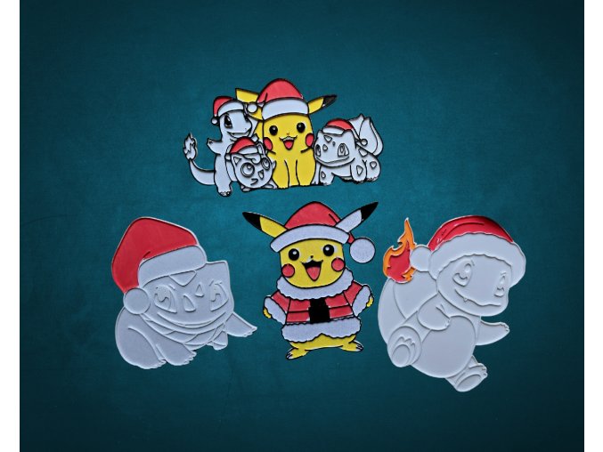 Vánoční Pokemoni Set 4ks