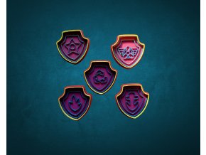 Odznaky Paw Patrol Set 5ks