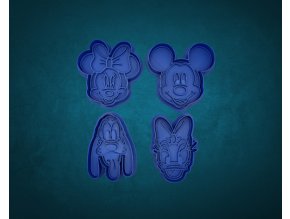 Mickey Mouse a Minnie Set Vykrajovátek 4ks