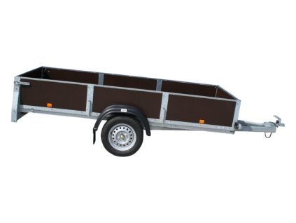 Jednoosý nebržděný přívěs MARO 00 PRK N1 750 kg 2960x1460 mm se zesílenou nápravou 1350