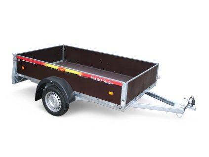 Jednoosý nebržděný přívěs MARO 06 PRK N1 750 kg 2410x1260 mm se zesílenou nápravou 1350 kg