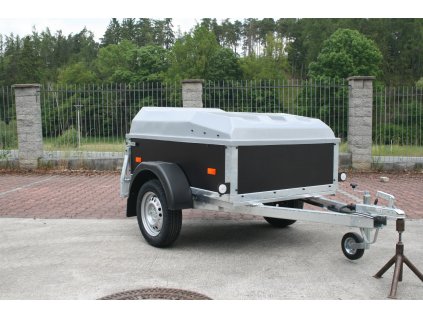 Jednoosý nebržděný přívěs MARO 01 PRK N1 750 kg 1860x1110x600 mm s laminátovým víkem