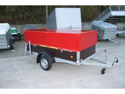 Jednoosý nebržděný přívěs MARO 04 PRK N1 750 kg 2960x1260x900 mm s výklopnou plachtou + POČ