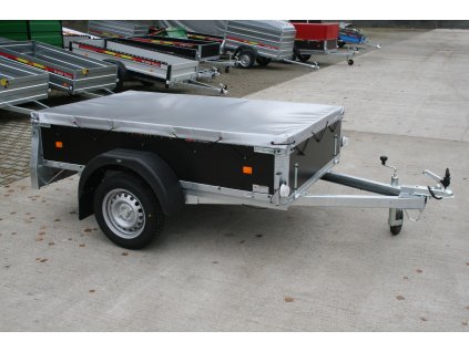 Jednoosý nebržděný přívěs MARO 04 PRK N1 750 kg 2960x1260 mm s přetahovací plachtou