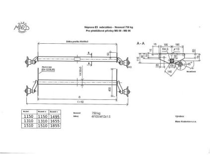 výkres náprav PRK atyp.