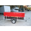 Jednoosý nebrzděný přívěs MARO 00 PRK N1 750 kg 2960x1260x900 mm s výklopnou plachtou