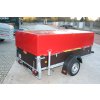 Jednoosý nebrzděný přívěs MARO 00 PRK N1 750 kg 2960x1260x900 mm s výklopnou plachtou + POČ