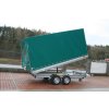 Třístranný sklápěcí přívěs TIPPER 3 B2 3500 kg 4100x2100x2150 mm, elektrická pumpa a Celní plachta 1800 mm