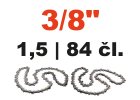 Pilové řetězy 3/8" 1,5 mm, 84 článků