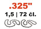 Pilové řetězy .325" 1,5 mm, 72 článků