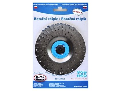 Rašple rotační 125x22,2 mm jemná čepel 1,5mm