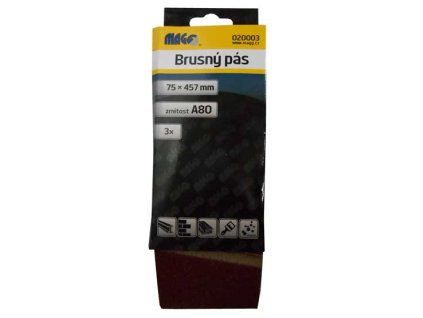 Brusný pás MAGG 75x457mm A80 - 3ks