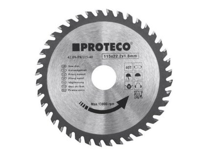 Pilový kotouč do úhlové brusky PROTECO SK 115x1.8x22,2 40z