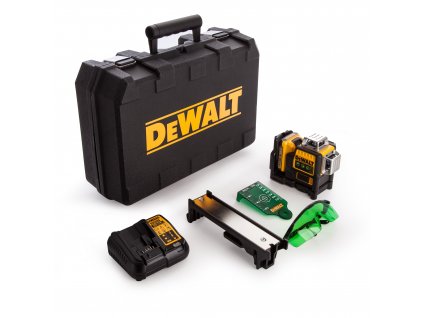 Aku laser DeWALT DCE089D1G Multi Line zelený 10,8V XR + aku 2,0Ah a nabíječka