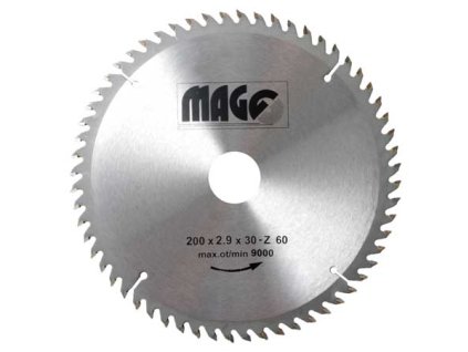 Pilový kotouč na dřevo MAGG 200x2,9x30-Z60 - střídavě šikmé