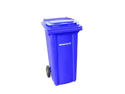 Popelnice PROTECO 240l plastová modrá s kolečky