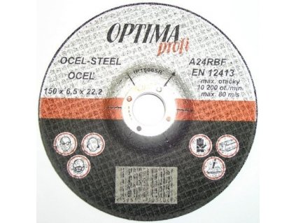 Kotouč brusný OPTIMA ocel.OPTprofi 150x6,5 R