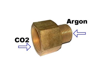 Přechodka G3/4''-W21,8x1/14'' (CO2-Ar)