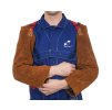 Svářečské kožené rukávníky WELDAS Lava Brown (spojené)