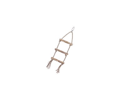 Sisalový žebřík pro papoušky 3 příčky 37cm