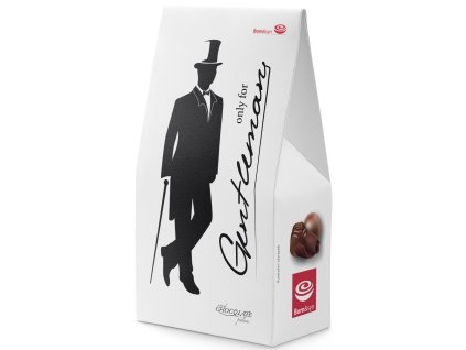10055 Gentleman hořké čokoládové pralinky plněné kakaovým krémem 94,5g stiny