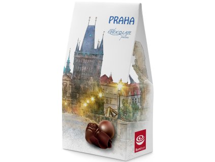 10074 Praha mléčné čokoládové pralinky plněné lískooříškovým krémem 94,5g stiny