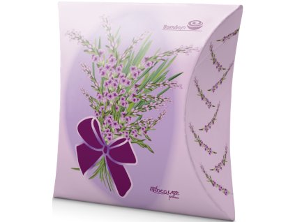 10163 kapsička levandule mléčné čokoládové pralinky plněné lískooříškovým krémem 52,5g stiny