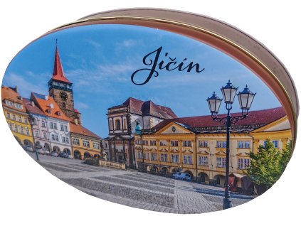 Plechová ovál. dóza Jičín 125 g