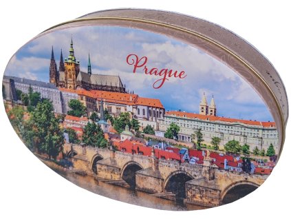 Plechová ovál. dóza Pražský hrad 125 g