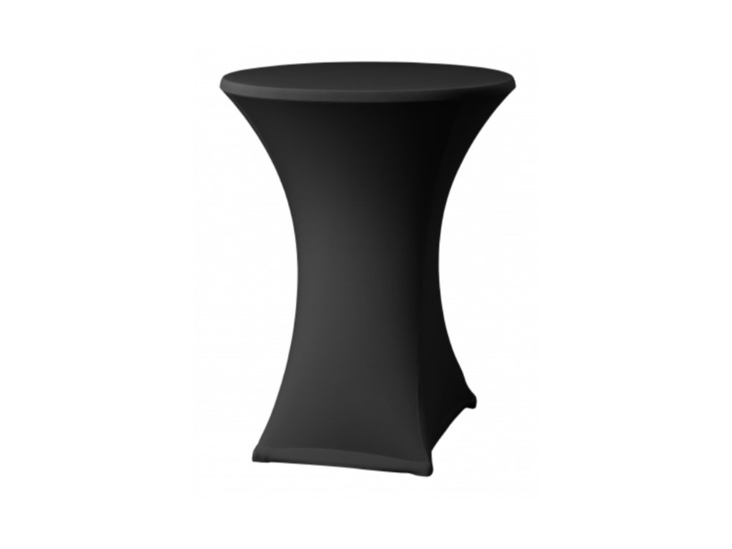 Černý potah na koktejlový stůl o průměru 70 cm