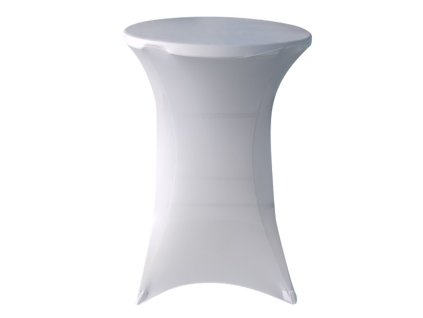 elasticky potah hotelum na koktejlove stoly o80 85 cm bily 160 g m2