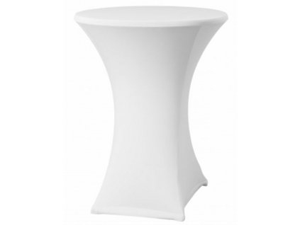 Elastický potah na koktejlový stůl průměr 60 cm, bílý