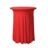 Nařasený elastický ubrus na koktejlový stůl, červený