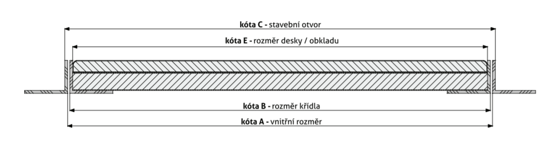 Zapuštěná dvířka výkres