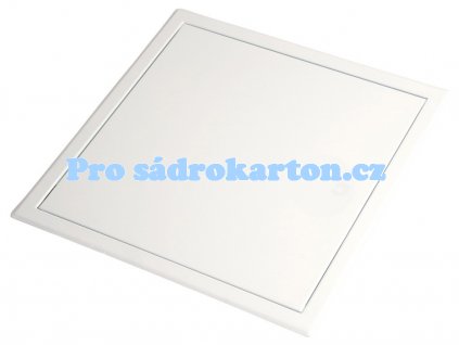 Revizní dvířka Softline plechová bílá tlačný zámek typ US (Velikost 600x600)