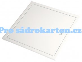 Revizní dvířka Softline plechová bílá zavírání na kličku (Velikost 600x600)