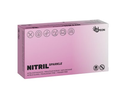 Nitril SPARKLE růžové
