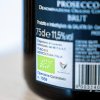 detail zadní etikety vína prosecco salatin carattere biologico brut