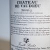 detail zadní etikety amiral chateauneuf du pape chateau vaudieu